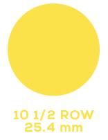 10 1/2 row, 25.4mm